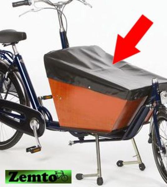 Kleine Abdeckung der Holzkiste für ein zweirädriges Lastenrad kurz